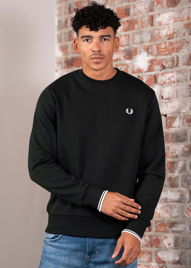 Fred Perry Sweaters Crew neck sweatshirt - night green snow white