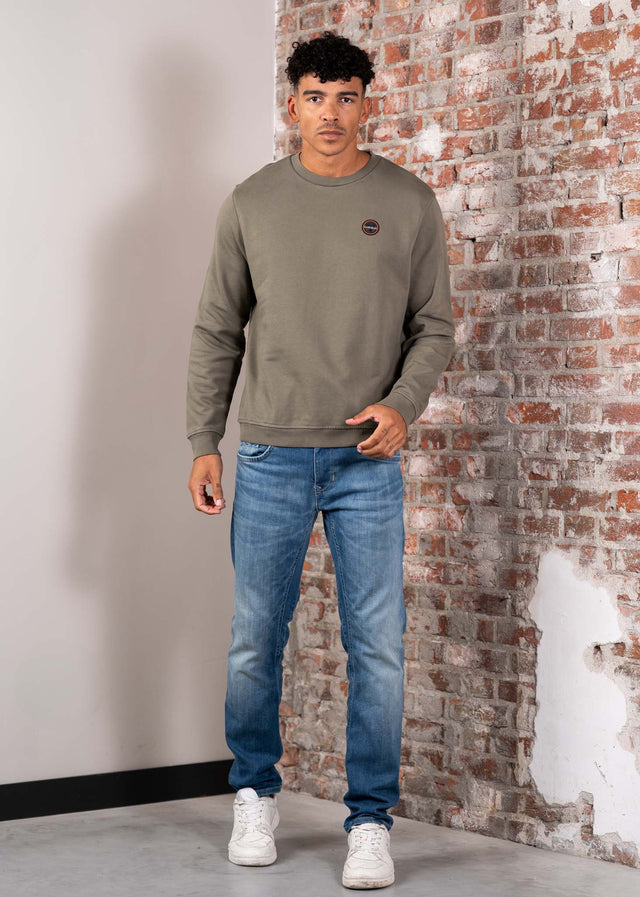 Napapijri Sweaters Badge crewneck- tea leaf