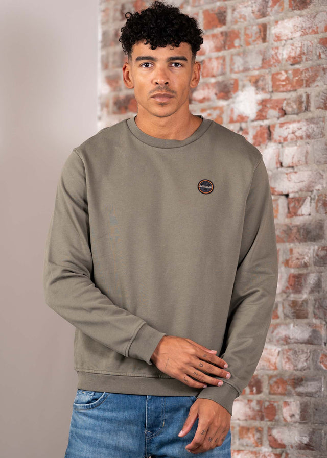 Napapijri Sweaters Badge crewneck- tea leaf