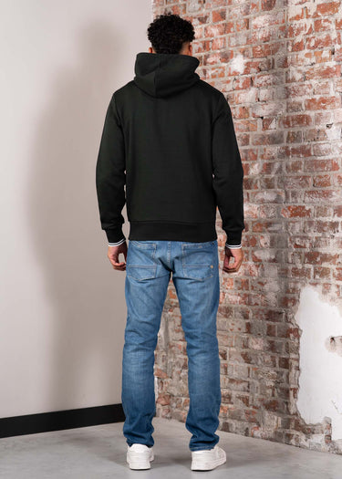 Fred Perry Hoodies Tipped hooded sweatshirt - night green snow white