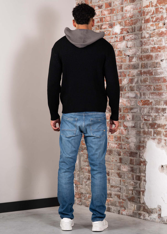 Armani Exchange Hoodies Pullover - black dark gull dray