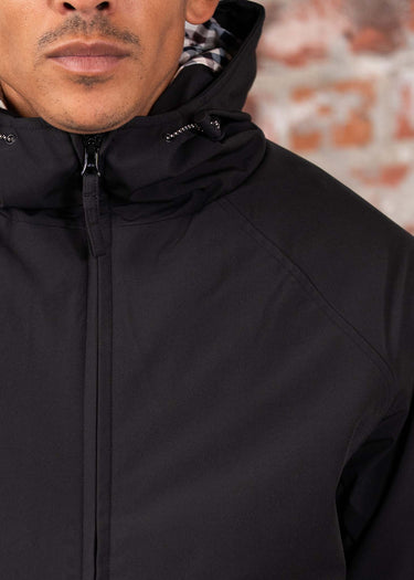 Aquascutum Jassen Soft shell mid parka - black