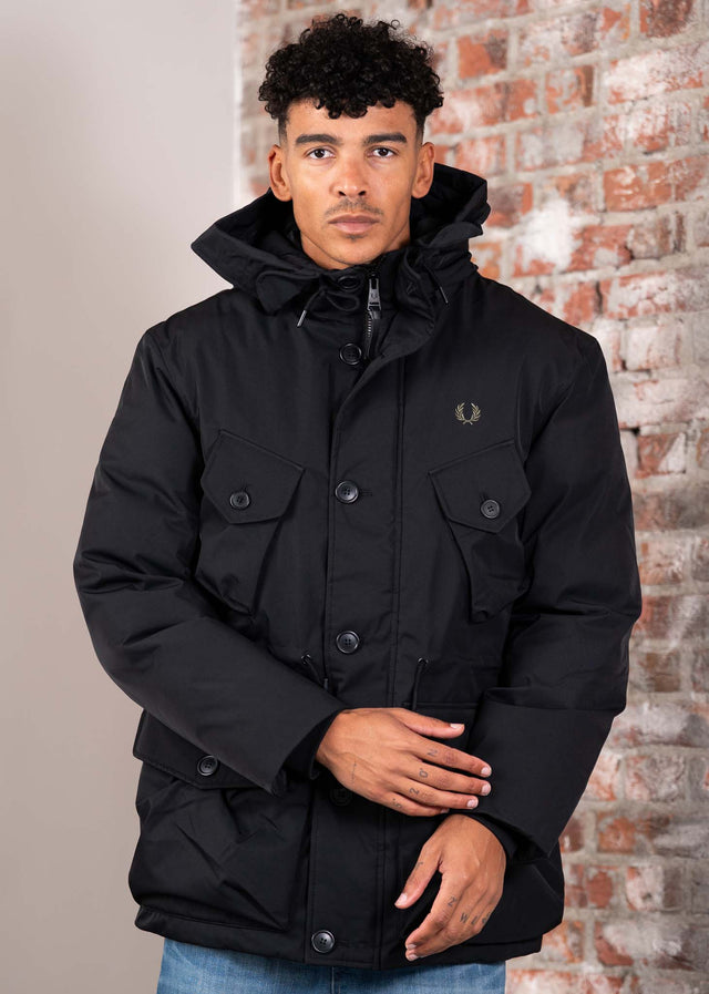 Fred Perry Jackets Patch pocket puffer jacket - black