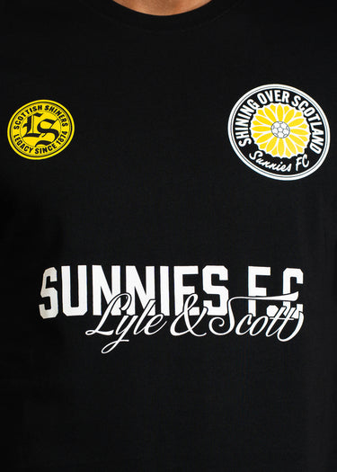 Lyle & Scott T-shirts Sunnies fc graphic t-shirt - jet black