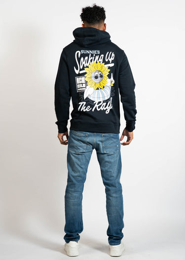 Lyle & Scott Hoodies Sunnies pool bar graphic pullover hoodie - dark navy