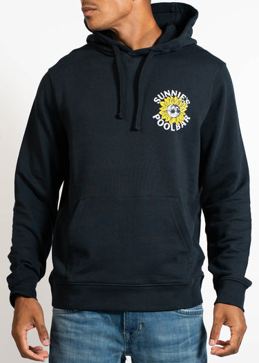 Lyle & Scott Hoodies Sunnies pool bar graphic pullover hoodie - dark navy