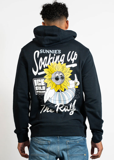 Lyle & Scott Hoodies Sunnies pool bar graphic pullover hoodie - dark navy