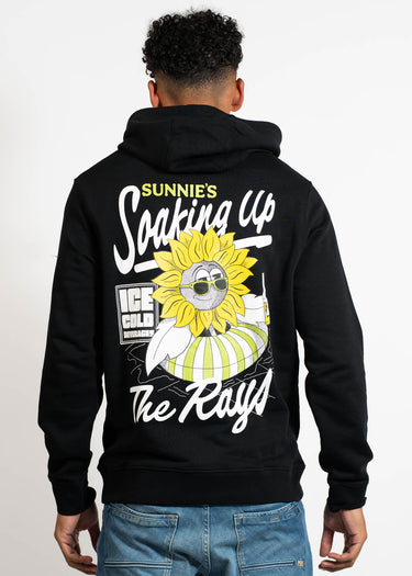 Lyle & Scott Hoodies Sunnies pool bar graphic pullover hoodie - jet black