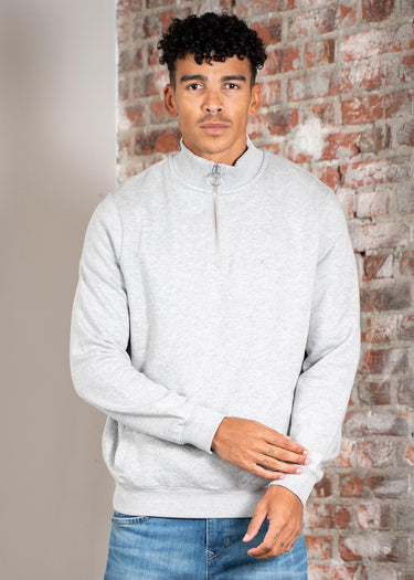 Barbour Truien Beckhill half zip sweatshirt - grey marl