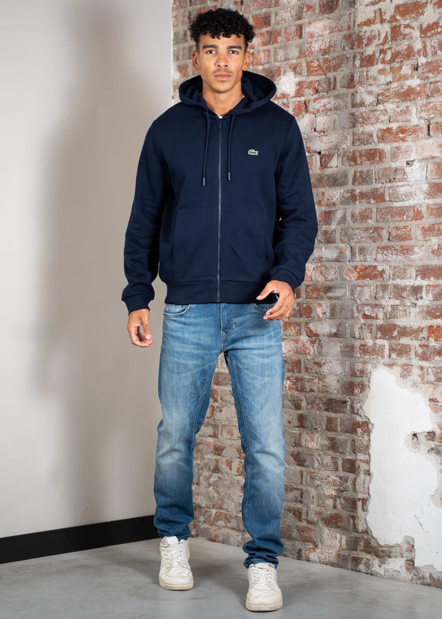 Lacoste Cardigans Zip through hoodie - navy blue