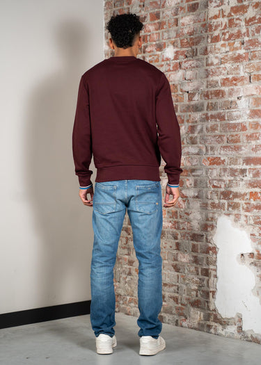 Fred Perry Truien Crew neck sweatshirt - oxblood ecru court blue