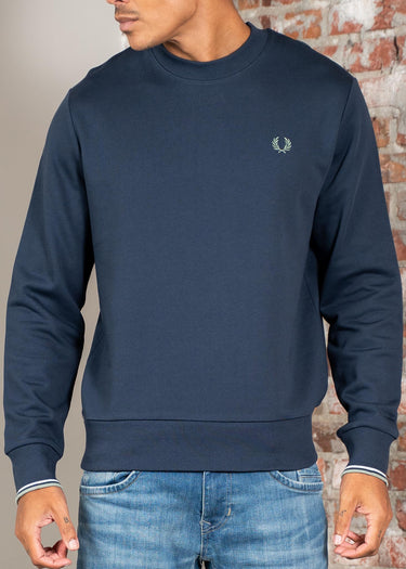 Fred Perry Truien Crew neck sweatshirt - dark airforce light ice bayleaf