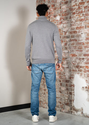 Lyle & Scott Truien Cotton merino turtleneck jumper - mid grey marl