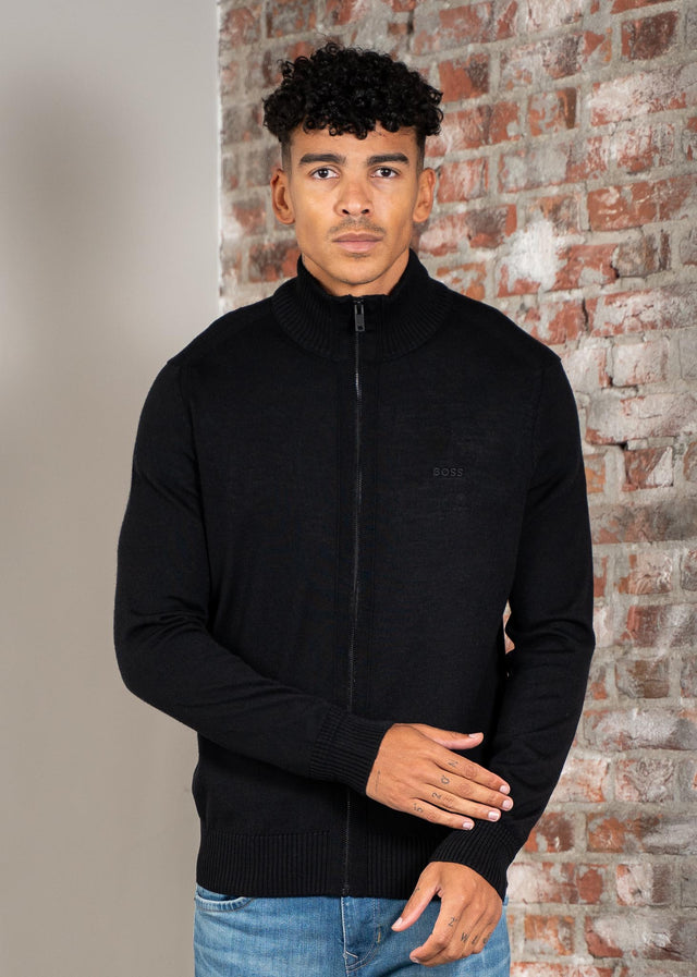 Hugo Boss Cardigans Avac full-zip - black