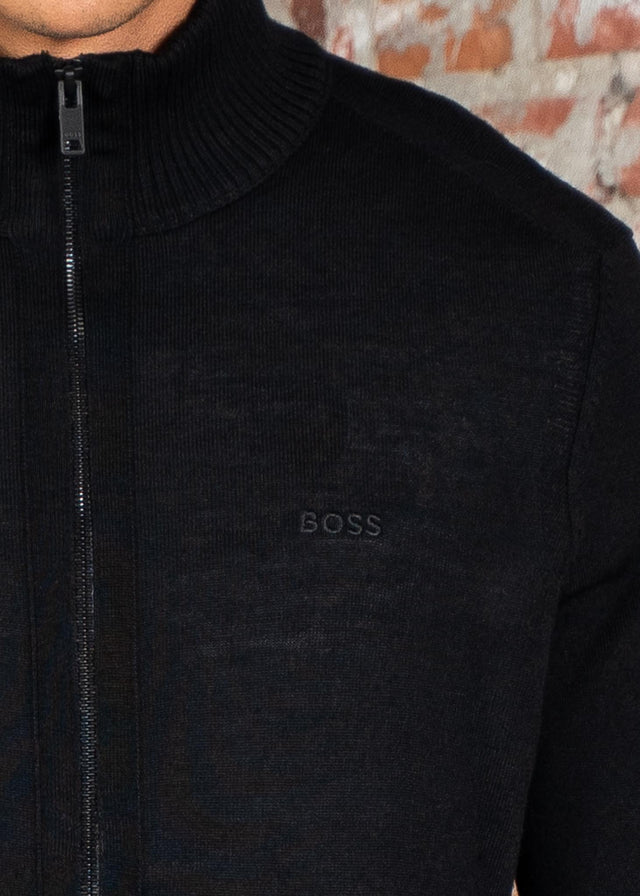Hugo Boss Cardigans Avac full-zip - black