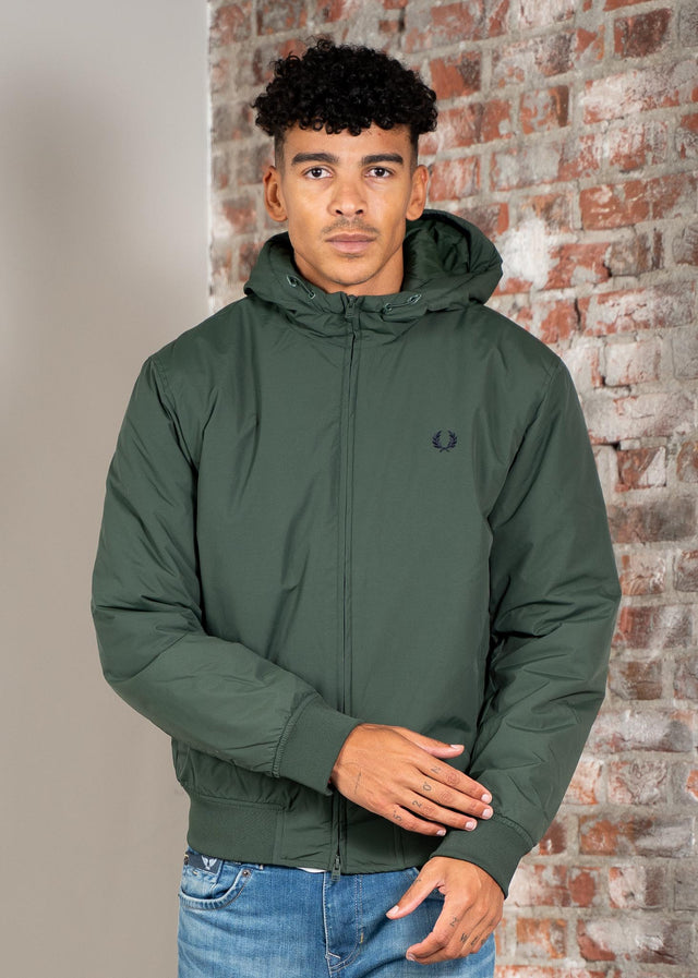 Fred Perry Jackets Hooded brentham jacket - court green