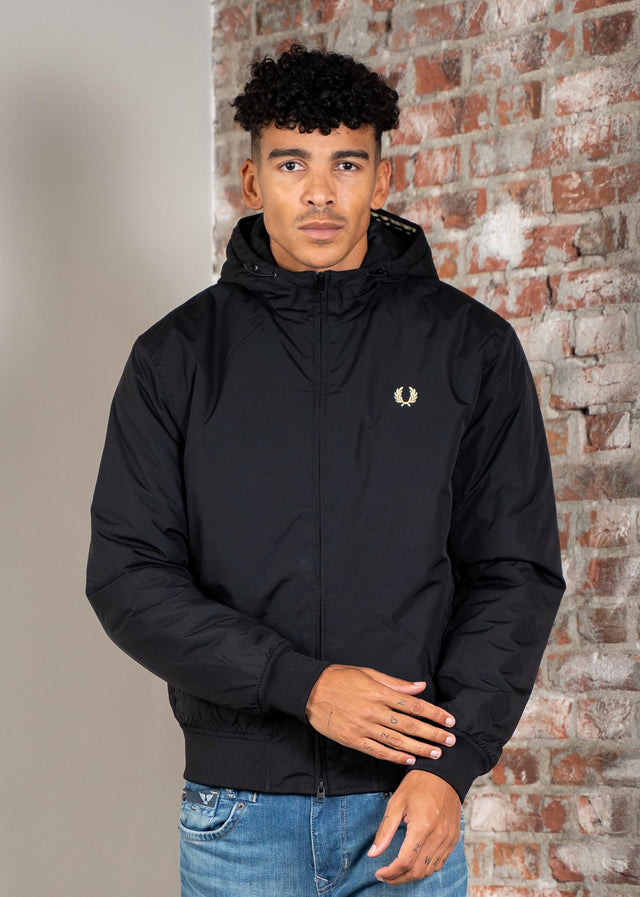 Fred Perry Jackets Hooded brentham jacket - black