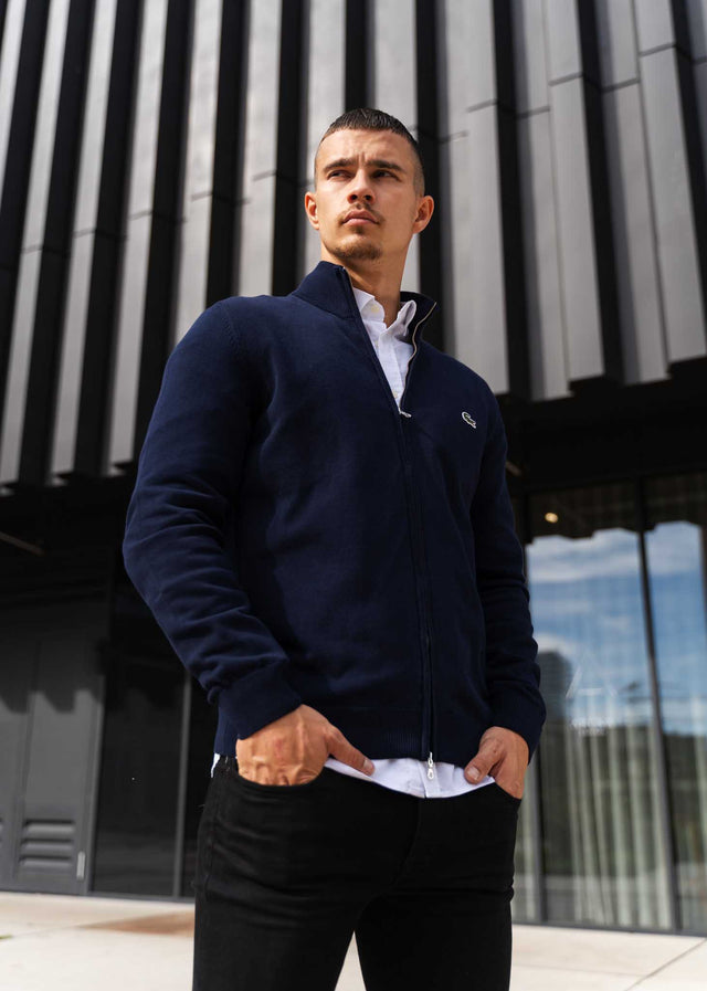 Lacoste Cardigans  A Zip through sweater - navy blue 