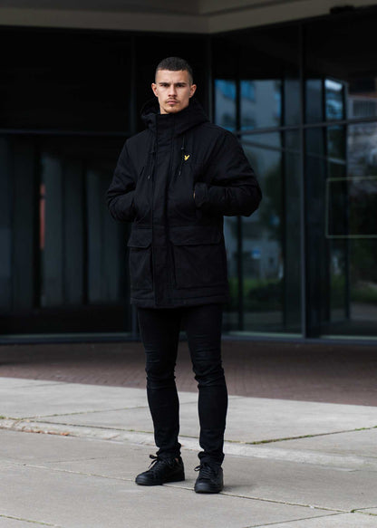 Lyle & Scott Jassen  Microfleece parka 2.0 - jet black 