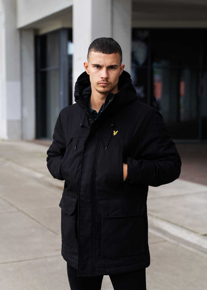 Lyle & Scott Jassen  Microfleece parka 2.0 - jet black 