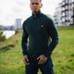 Lyle & Scott Truien  Cotton merino quarter zip jumper - argyle teal 