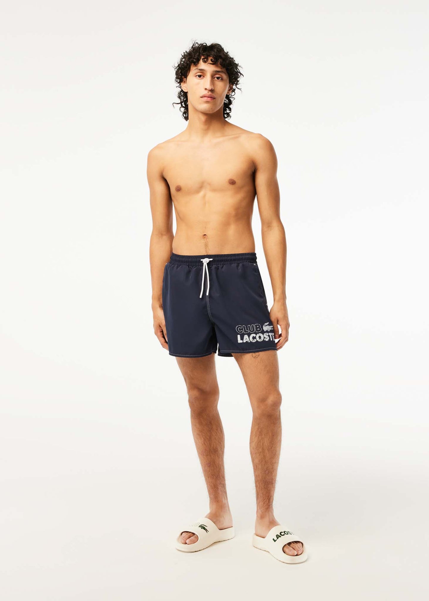 Club lacoste swimming trunks - navy blue