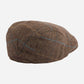 Cheviot flat cap - brown herringbone