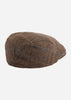 Barbour Petten  Cheviot flat cap - brown herringbone 