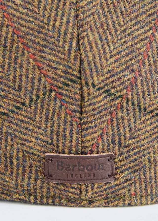 Barbour Caps  Wilkin flat cap - olive orange red 