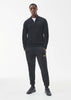 Barbour International Truien  Cotton half zip knit - black 