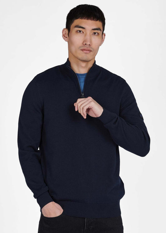 Cotton half zip knit - international navy