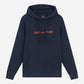 Embroidered logo hoodie - dark navy sorrel orange