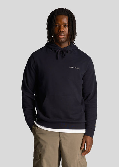 Lyle & Scott Hoodies  Loopback embroidered hoodie - dark-navy 