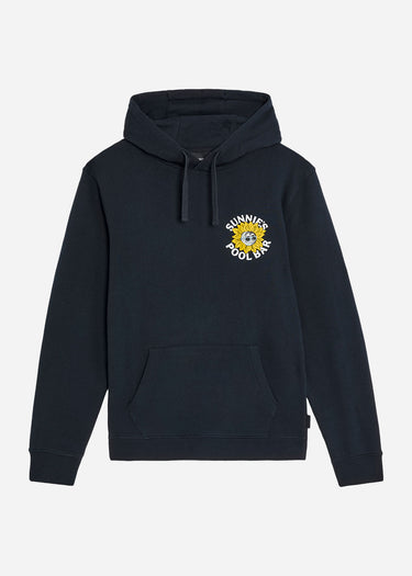 Lyle & Scott Hoodies Sunnies pool bar graphic pullover hoodie - dark navy