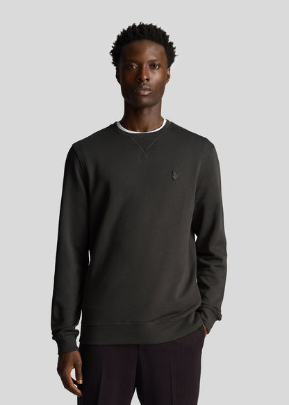 Lyle & Scott Truien  Tonal eagle crew neck sweatshirt - gunmetal 