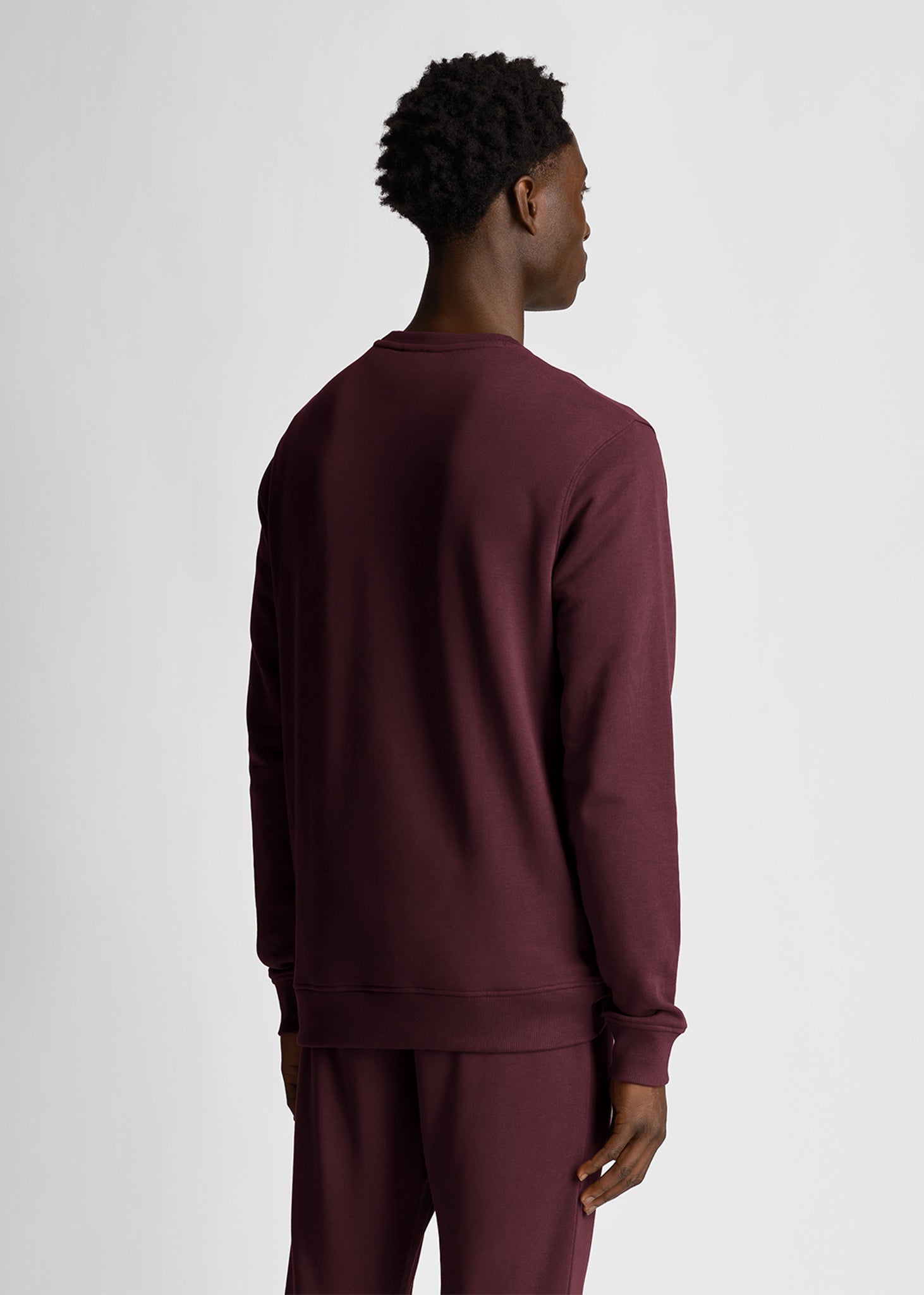 Lyle & Scott Truien  Tonal eagle crew neck sweatshirt - burgundy 