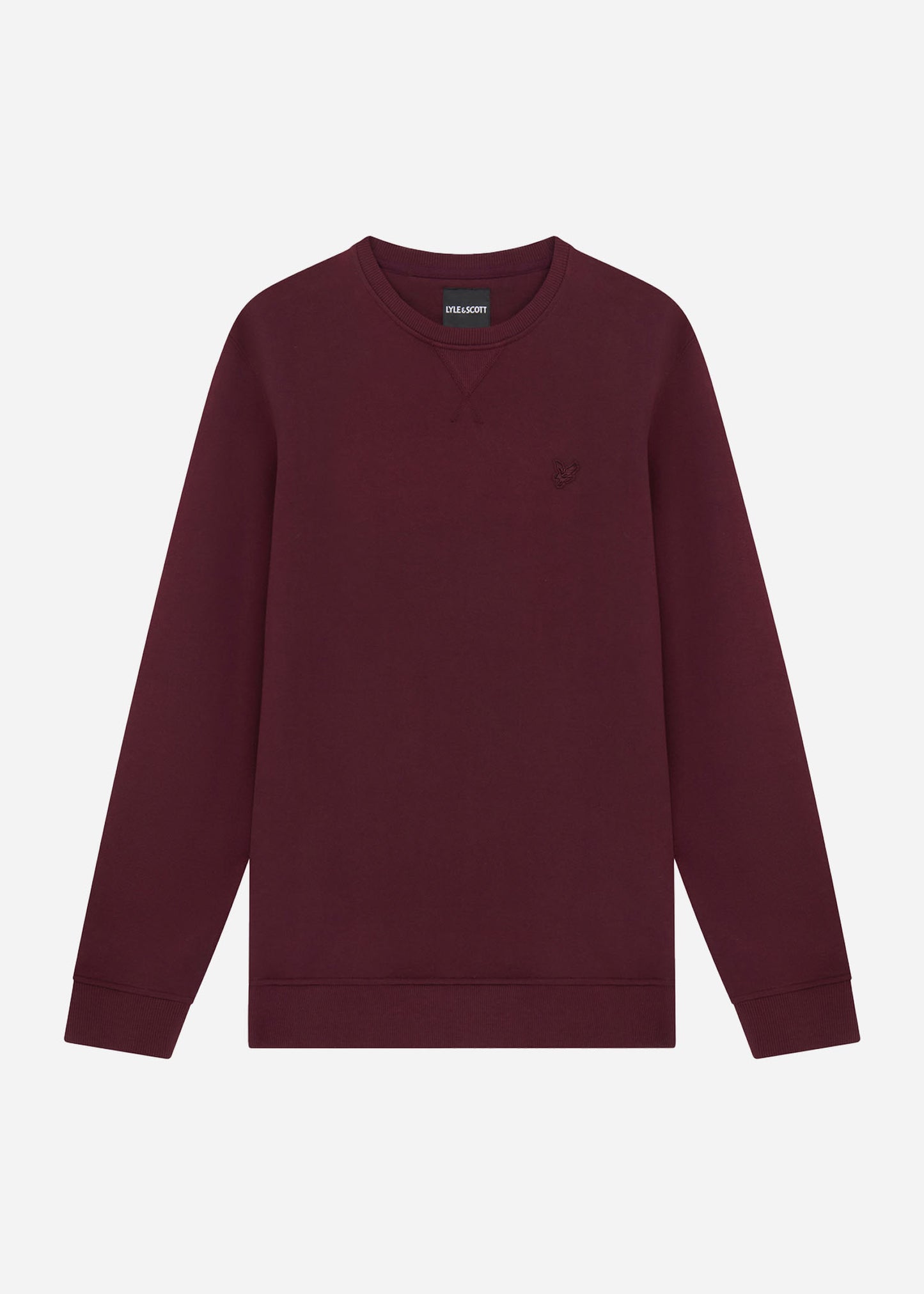 Lyle & Scott Truien  Tonal eagle crew neck sweatshirt - burgundy 