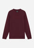 Lyle & Scott Truien  Tonal eagle crew neck sweatshirt - burgundy 