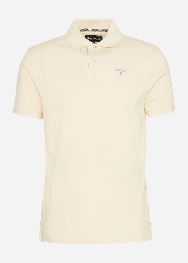 Barbour Polos Barbour tartan pique polo shirt - antique white