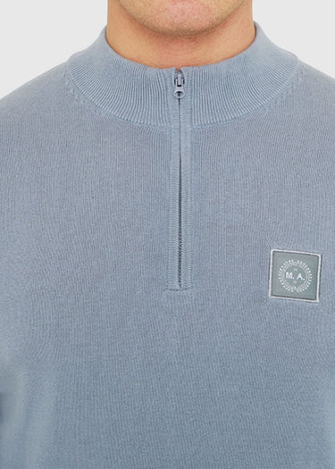 Marshall Artist Truien Siren knitted 1/4 zip - nardo grey