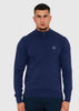 Marshall Artist Truien A Siren knitted 1/4 zip - navy