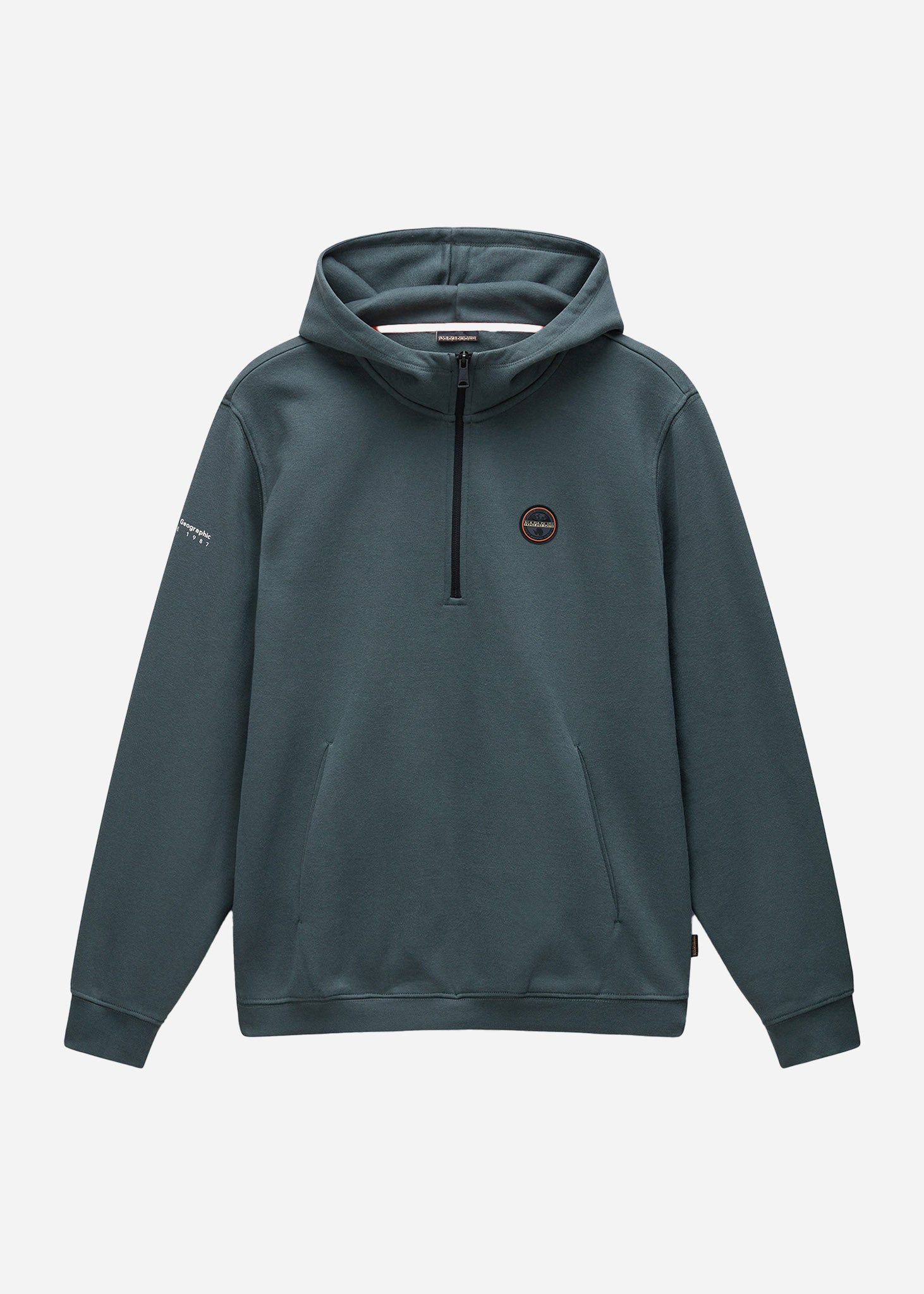 Napapijri Hoodies  Badge halfzip hoodie  - green urban 