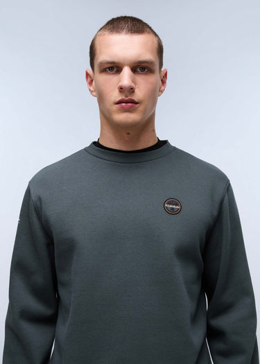 Napapijri Truien Badge crewneck sweater - green urban