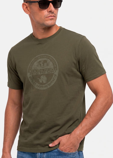 Napapijri T-shirts S bollo ss 3 - olive night