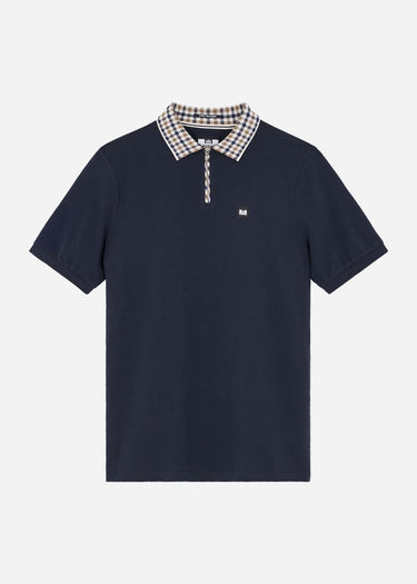 Weekend Offender Polo's Lachine - navy mid house check