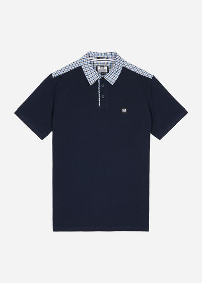 Weekend Offender Polo's  Costa - navy blue house check 