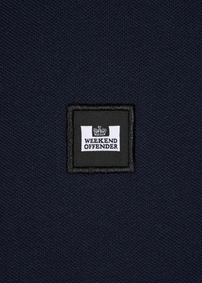 Weekend Offender Polo's  Costa - navy blue house check 