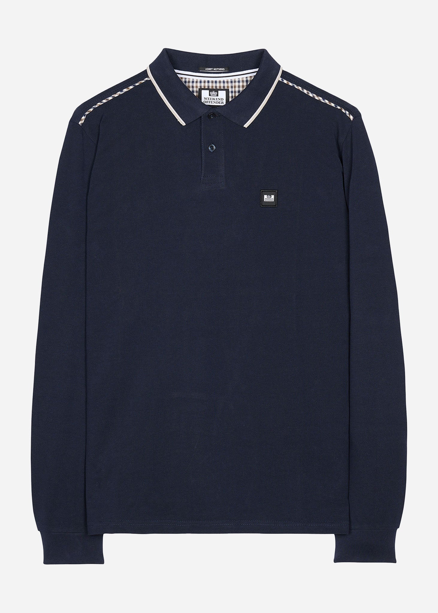 Weekend Offender Longsleeve Polo's  Carola - navy house check 