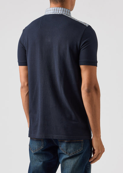 Weekend Offender Polo's  Costa - navy blue house check 