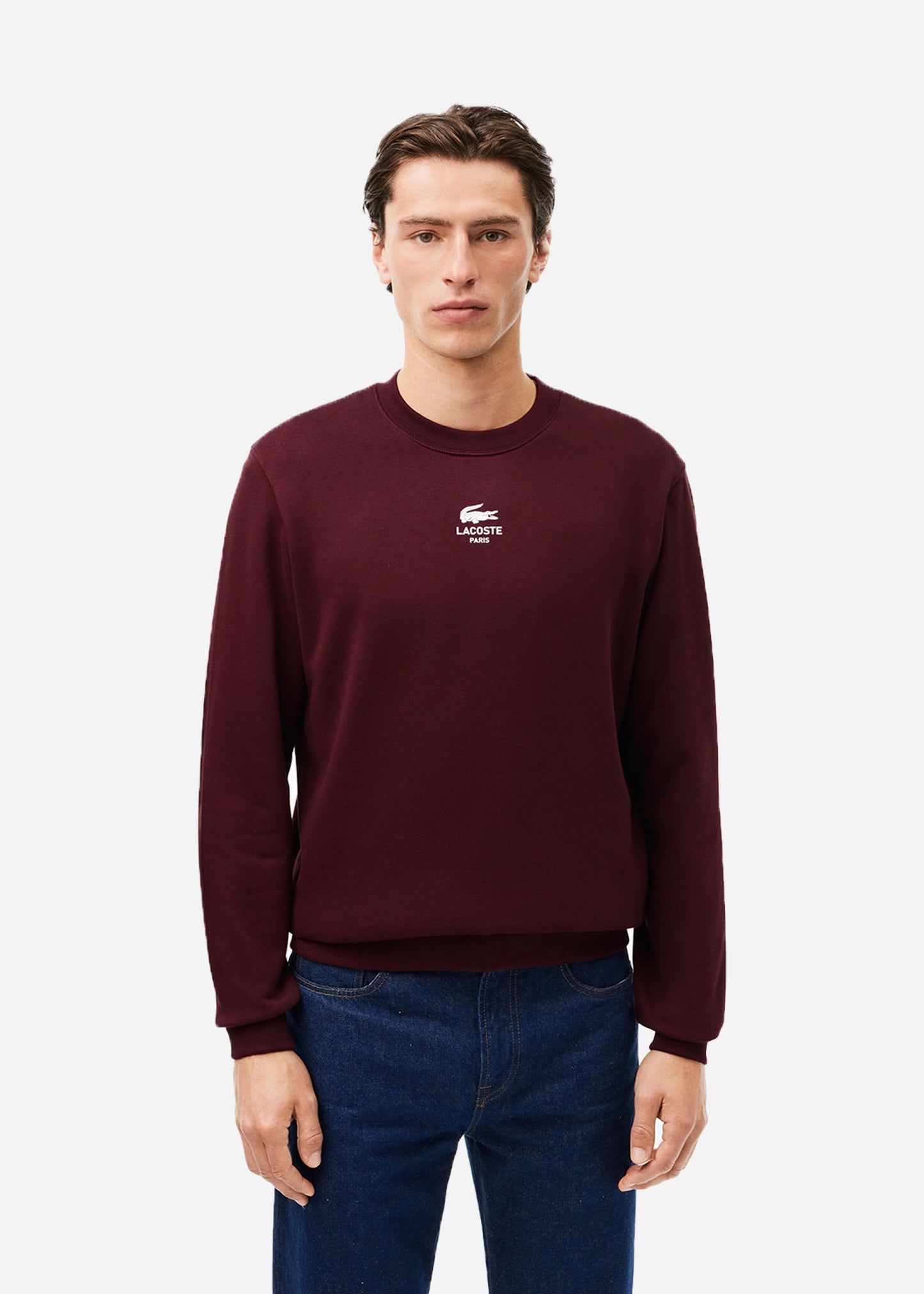 Lacoste Truien  Sweatshirt logo print- expresso 